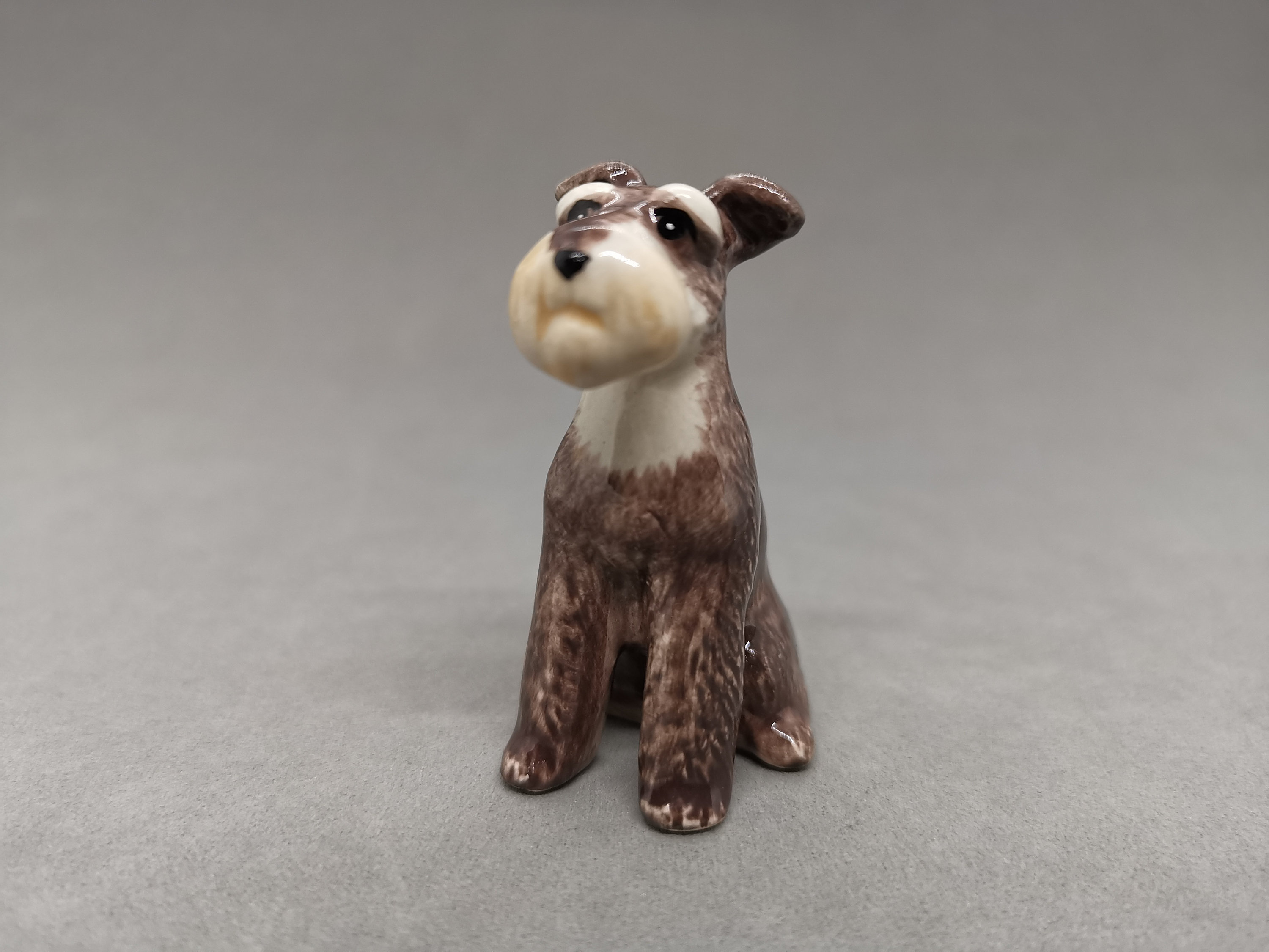 Schnauzer Brown figurine handmade dog Miniature Ready to | Etsy