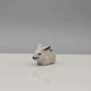 Ceramic Rabbit Figurines-Blue and White Rabbit-Handcrafted Rabbit Decor-Perfect Gift for Any Occasion-Christmas Gift