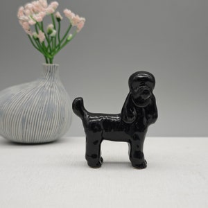 Ceramic poodle figurines-Decorative poodle sculptures-Home decor dog figurines-Dog lover gifts