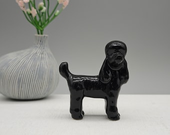 Ceramic poodle figurines-Decorative poodle sculptures-Home decor dog figurines-Dog lover gifts