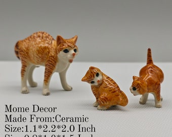 Animal Collection Figurine de chat tigré orange Taille réelle 30,5 cm de haut