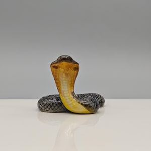 Ceramic Cobra Figurines-Handcrafted Cobra Figurines-Unique Ceramic Cobra Gifts
