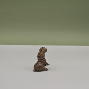 Ceramic Hippo Figurine-Small Hippo For Decoration-Porcelain Hippo figurines-Handmade ceramic hippo-Desk decoration