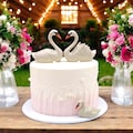 Handmade Ceramic Swan Figurines: Swans Cake Topper, Set of 3 product logo