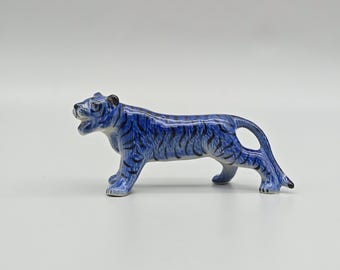 Miniature ceramic tiger figurine - Unique Home Decor