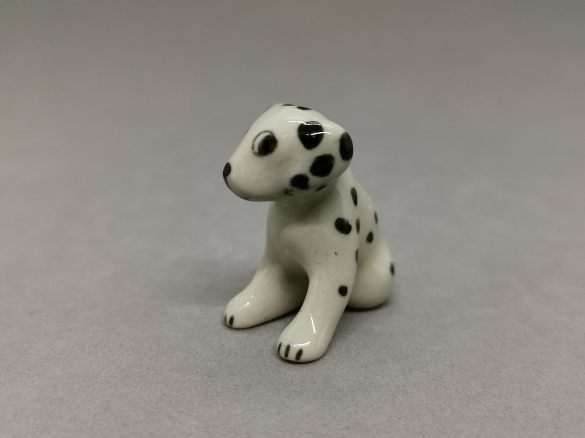 Dalmatian dog figurines Miniature dog handmade | Etsy