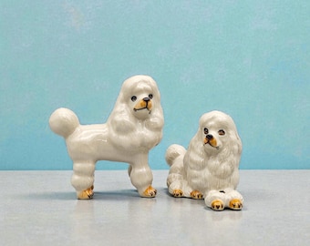 ヴィンテージの黒いプードルの置物：コレクター向けの犬の像 - Etsy 日本