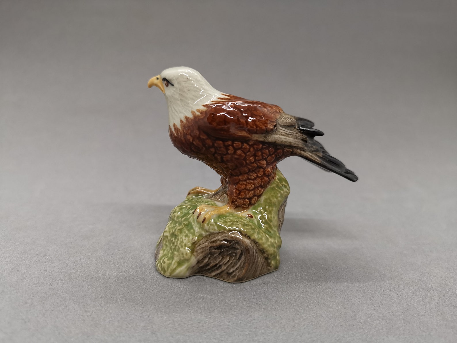 Miniature Eagle Animal Ceramic Porcelain Eagle Statue Figurine Etsy