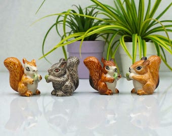 Miniature Squirrel Figurine-Ceramic squirrel decorative ornaments