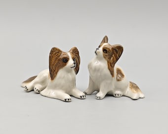 ミニパピヨン犬 - 小さなかぎ針編みのミニチュア犬のぬいぐるみ