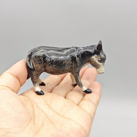 Eselfigur aus Keramik – Miniatur-Esel-Ornament – Dekoration für Zuhause oder Geschenk