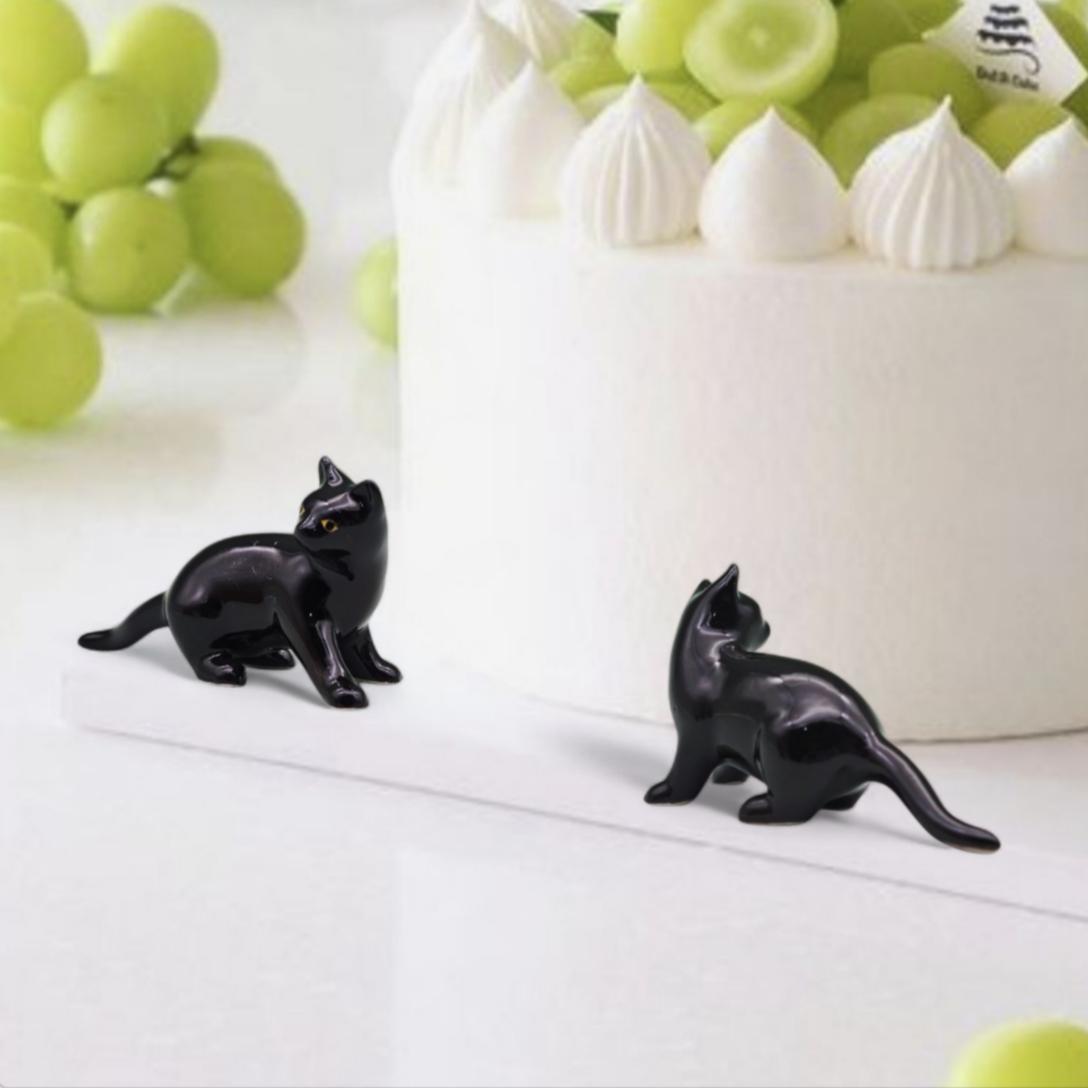 手作り陶器の黒猫の置物：小さな猫好きへのギフト - Etsy 日本