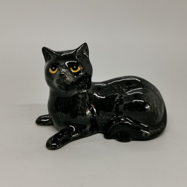 Figurines de chat noir, chat noir accroupi, cadeau pour maman