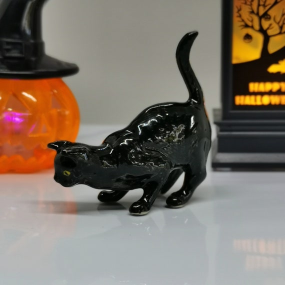 Black Cat Figurines Cat Figurines Home Decor Small Cat Etsy