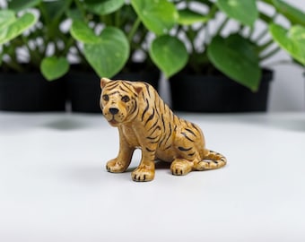 Ceramic Tiger Figurine: Handcrafted Porcelain Collectible