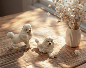 Poodle Figurine-White Poodle Decoration