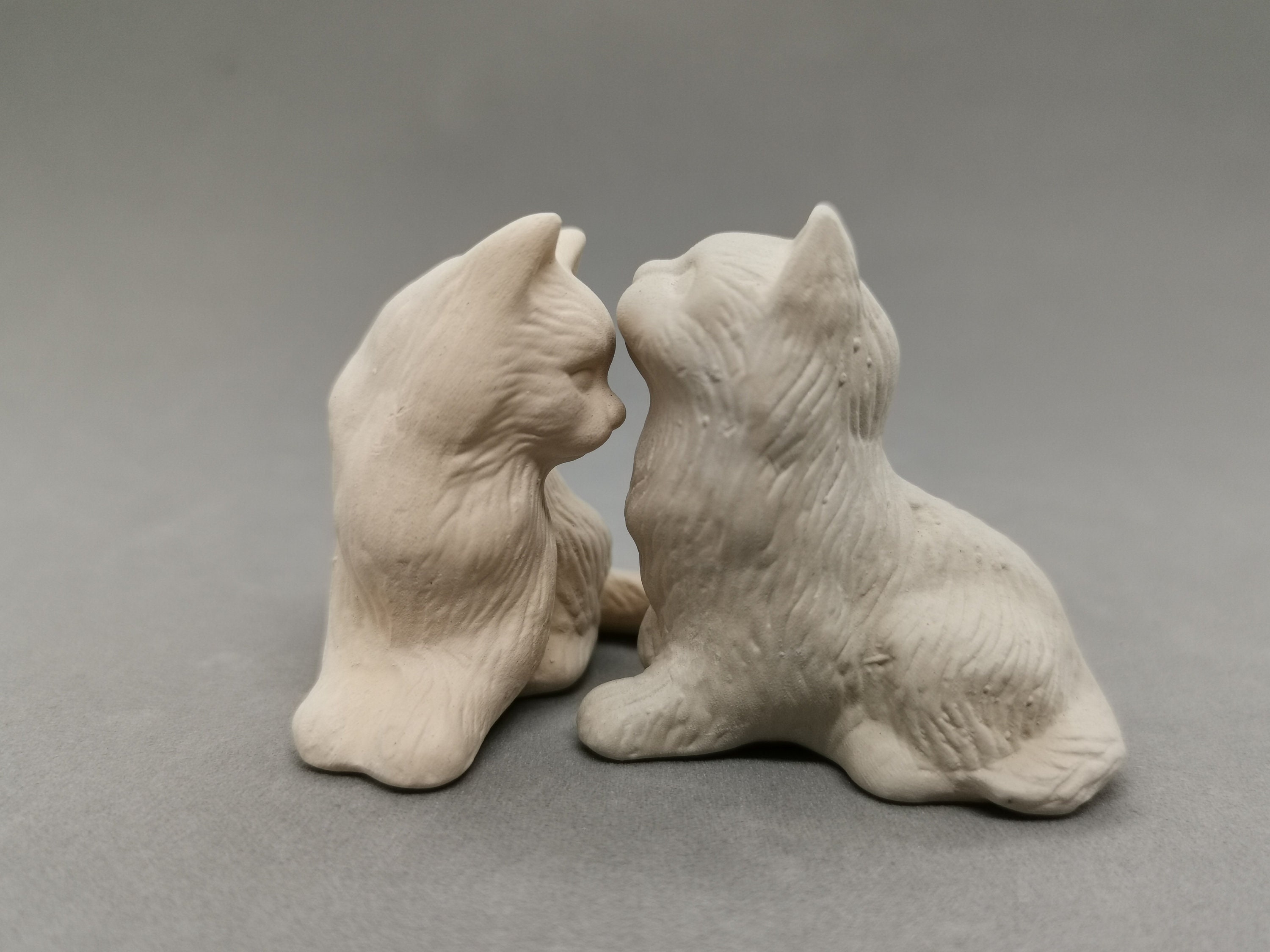 Ceramic Cat Ready to Paint Terracotta ceramics Handmade Cat Etsy