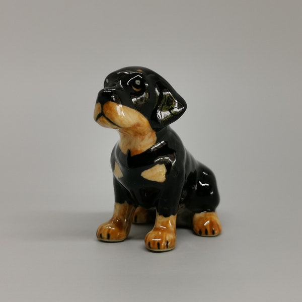 Rottweiler Dog Figurines, Black Brown, Decorative and Collectible Ornaments, Birthday Gifts