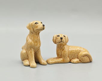 Miniature Labrador Dog Figurine, Small dogs for decoration or as gifts
