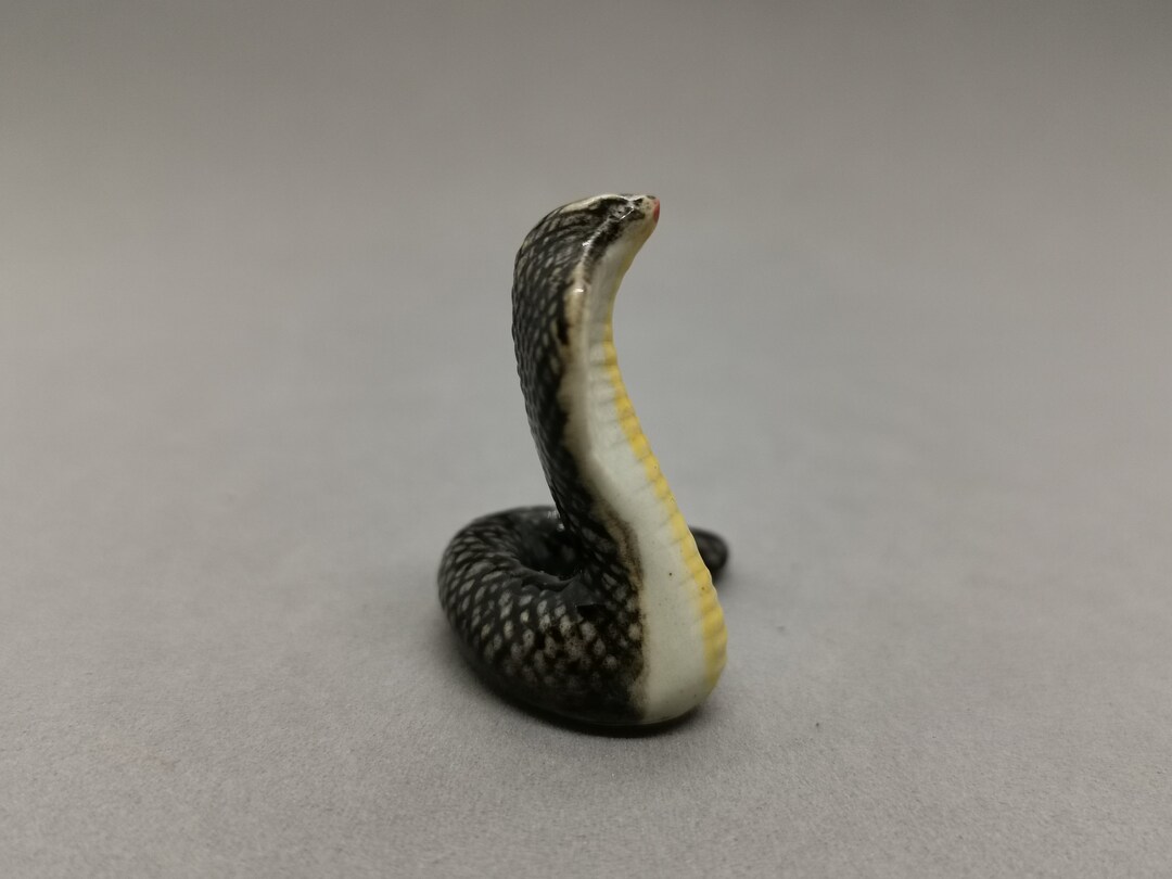 Snake Miniature Ceramic Animal Figurine Snake Porcelain Statue ...