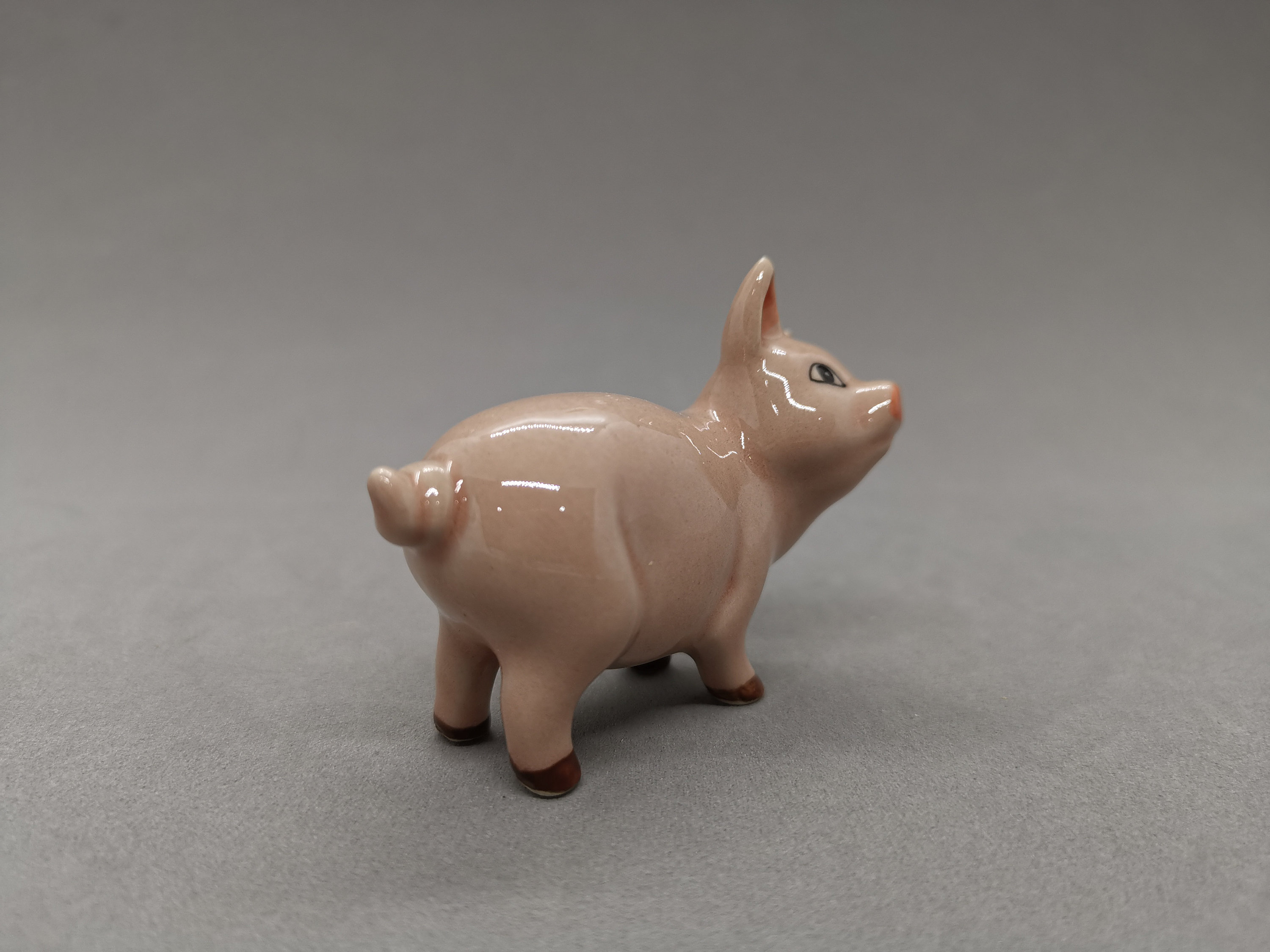 Miniature Ceramic Pig Ceramic Hand Painted Ceramic Pig Etsy