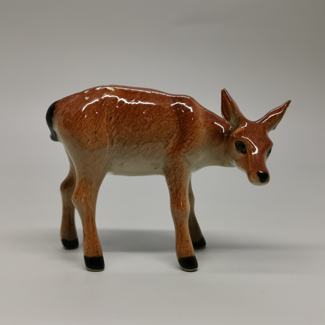 Ceramic Deer Figurine Tiny Deer Christmas Gift Christmas Etsy