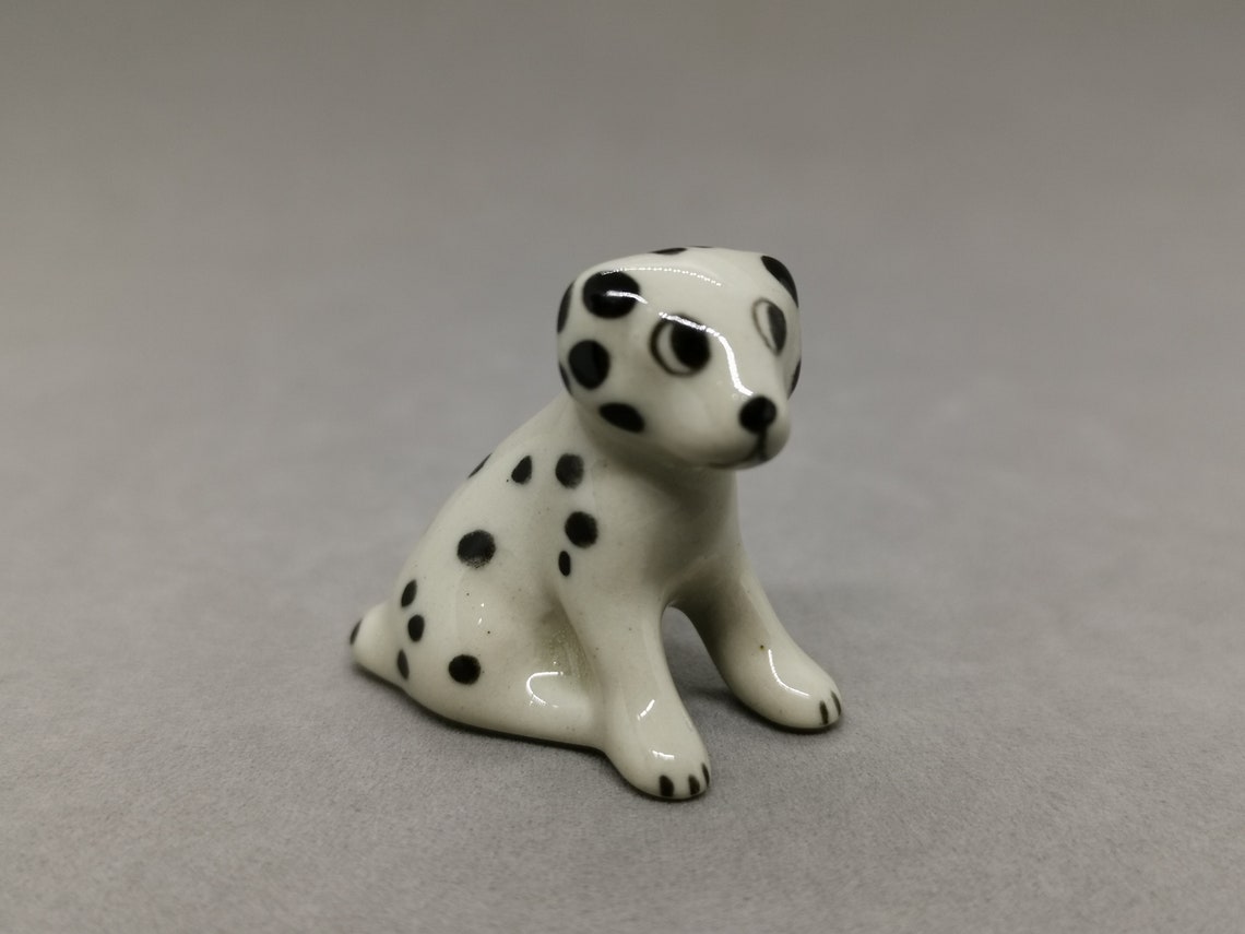 Dalmatian dog figurines Miniature dog handmade | Etsy