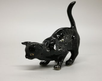 Black Cat Figurine, Handmade, Black Cat Collection, Unique Cat Gift, Gift For Mom