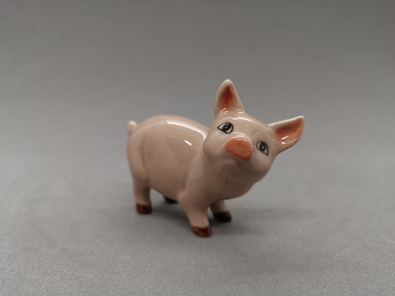 Miniature Ceramic Pig Ceramic Hand Painted Ceramic Pig Etsy