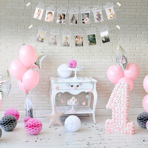 Geburtstagsdeko 1 Jahr Monatliches Fotobanner Für  Produktbild-Vorschau 12