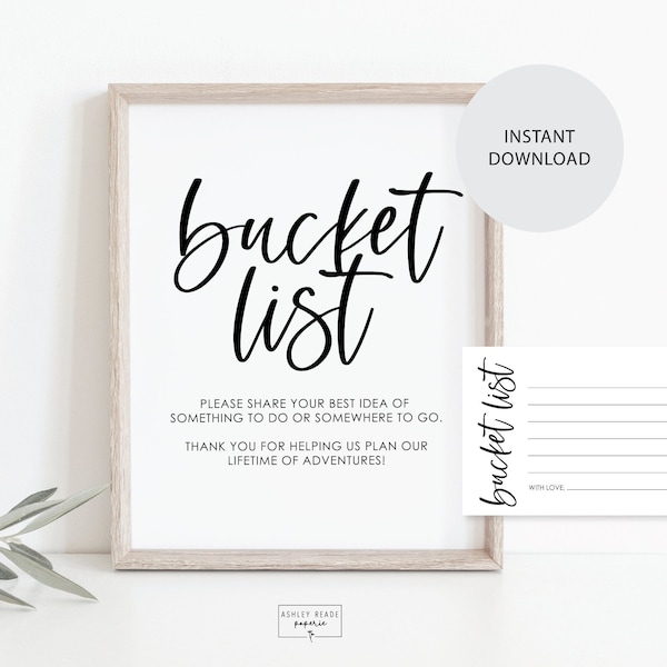 Bucket List Wedding Sign Etsy