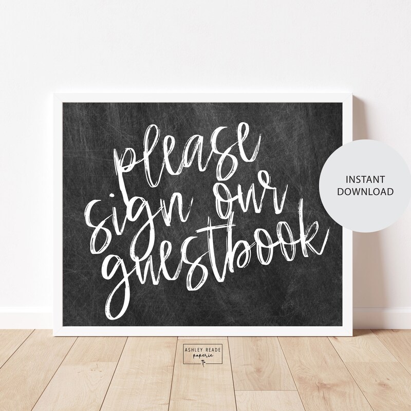 Chalkboard Guestbook - Etsy