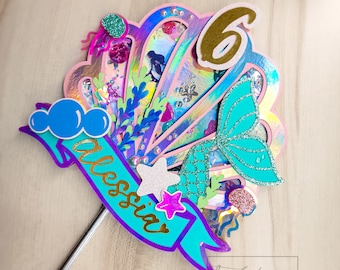 Mermaid Cake Topper | Mermaid shaker | Under the Sea Theme Cake & Cupcake Topper | Mermaid Birthday Decor | Mermaid Party Decorations