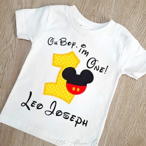 mickey mouse 1st birthday t shirt