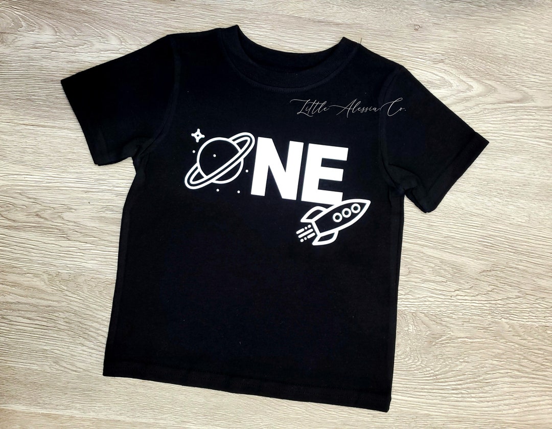 One Space Shirt Space Birthday T-shirt Astronaut Party Shirt First ...