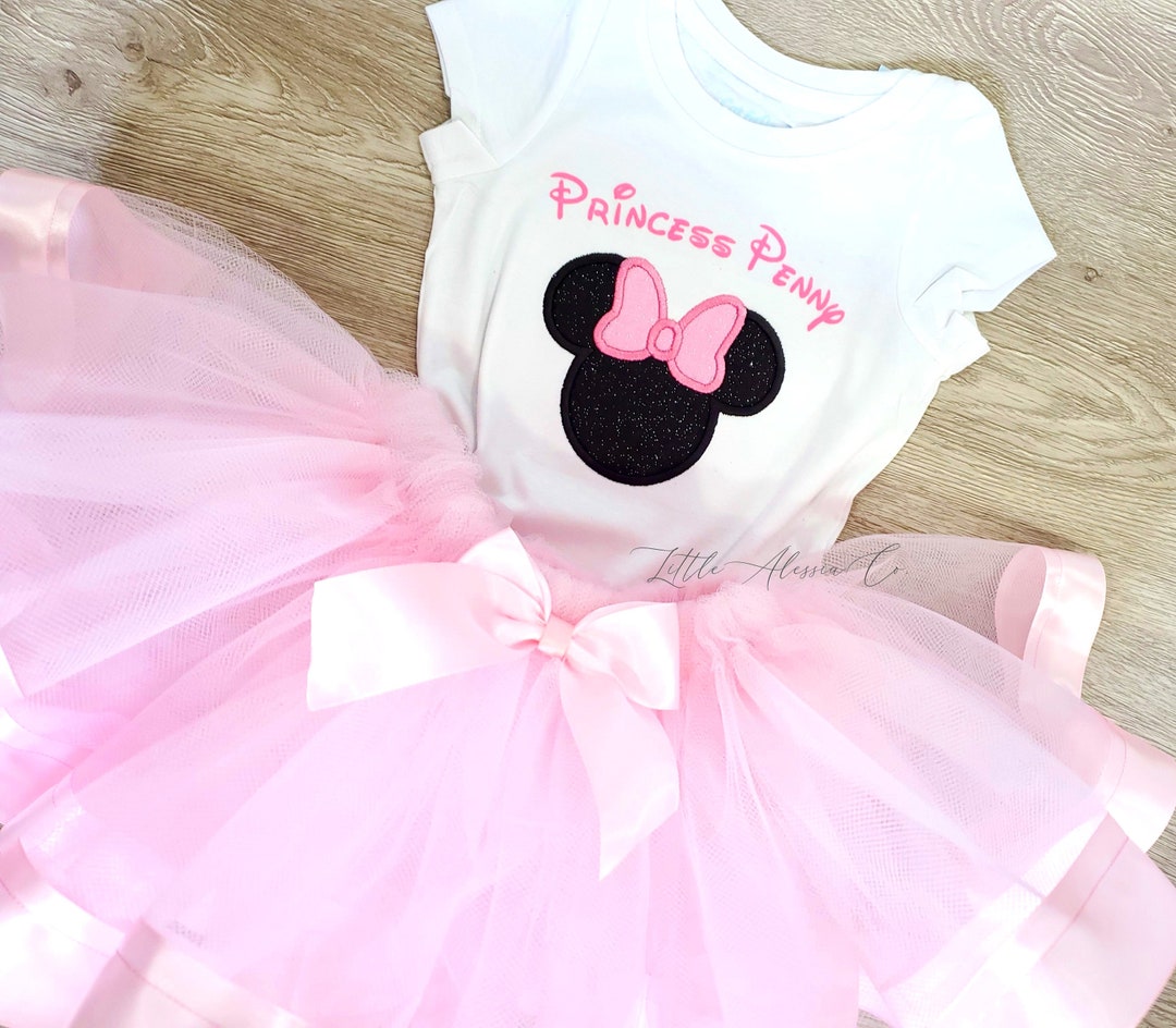 Pink Minnie Mouse Birthday Outfit: Personalized Tutu Set - Etsy