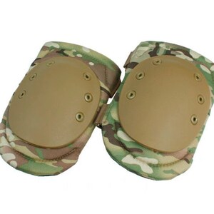 Military Knee Pads - Knee Guards - Olive Green Armor - Ready to Craft Knee Pads - Hard Cap Knee Pads - Adjustable Pads - Crafting Material
