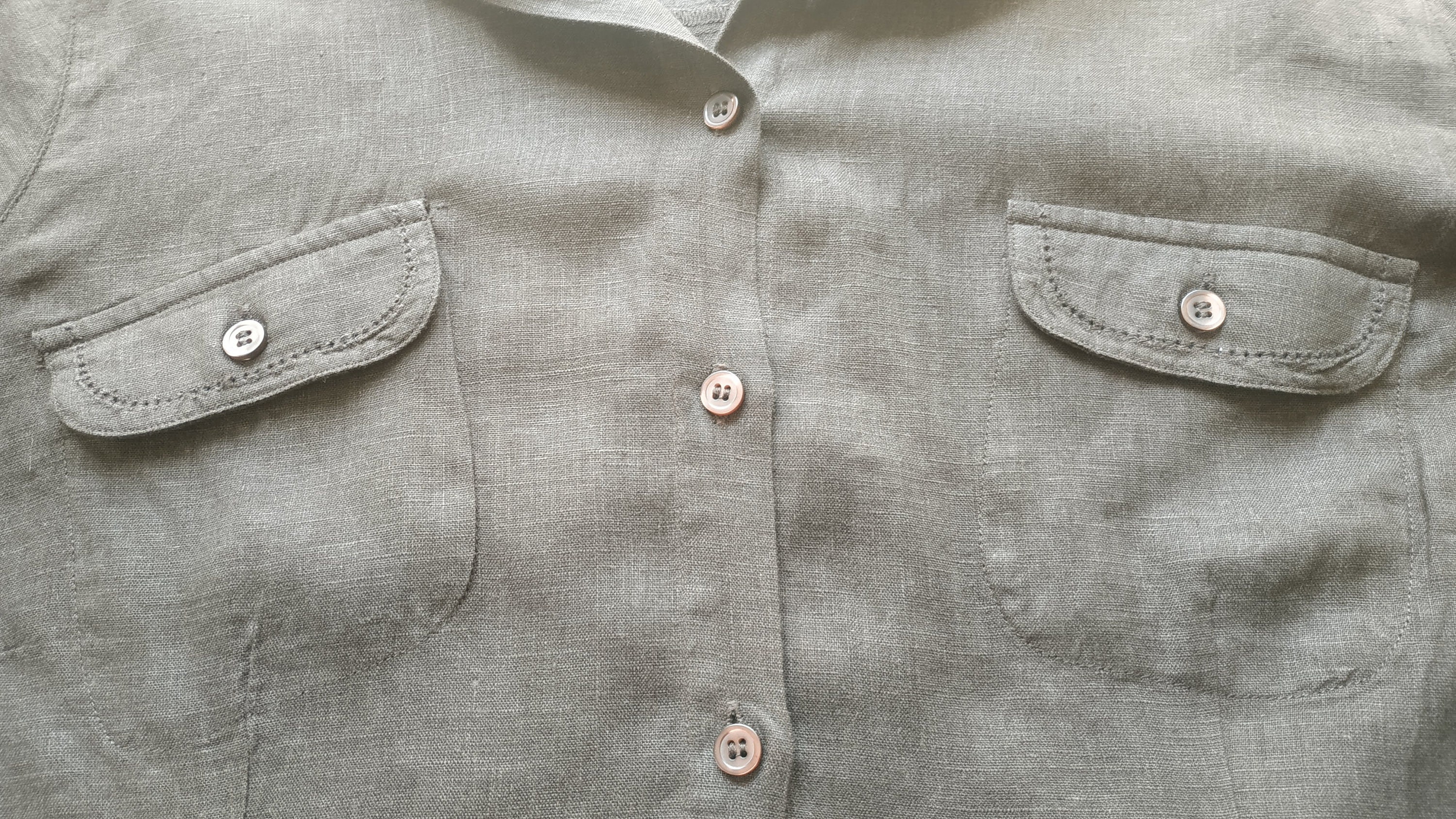 Unique Vintage Linen Shirt Dress US 14 | Etsy