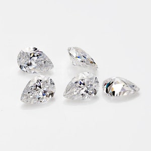 Ethical Pear, Radiant, Emerald, Oval, Baguette and Marquise  loose Moissanite Diamond 2x4mm-13x18mm (0.2-13ct) D color, UK supplier