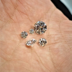 Ethical Round Moissanite Diamond Loose D FL-VVS1 (0.005-50ct) UK Based!