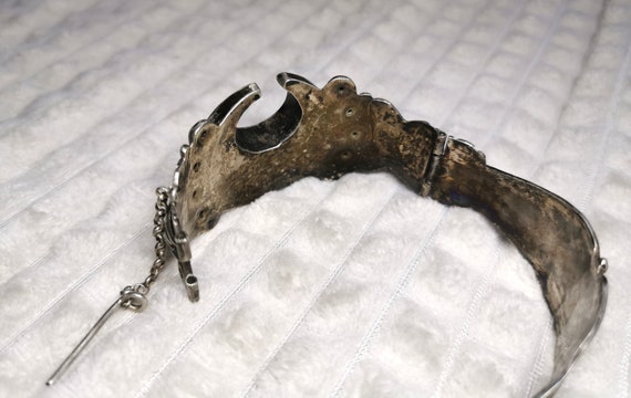 Antique Islamic Middle East Solid Silver Bangle B… - image 8