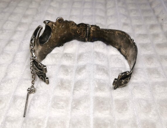 Antique Islamic Middle East Solid Silver Bangle B… - image 7