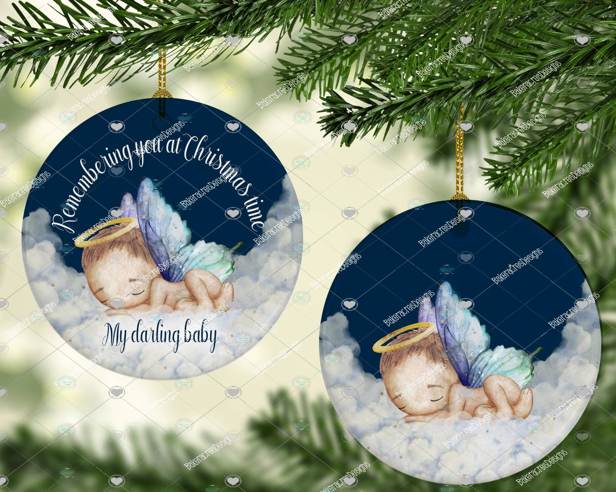 Loss of baby Remembering baby at Christmas Christmas ceramic Etsy