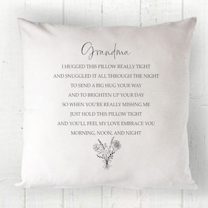 Funda de cojín de abuela, abracé esta almohada, almohada de tiro, idea de regalo de Navidad, regalo familiar para abuela, abuelo