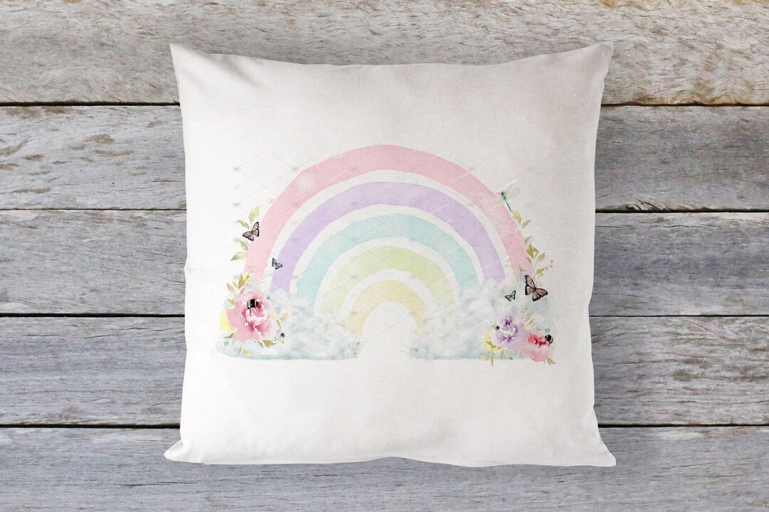 This is My Happy Place Pillow Decorative Rainbow Pillow Etsy