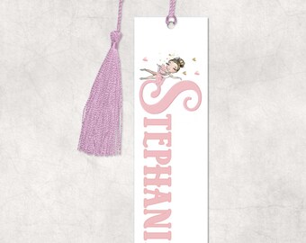 Personalized Ballerina Bookmark, Initial Custom Bookmark, Personalized Gift, Readers gift, Gift for daughter, Metal Bookmark, Birthday gift