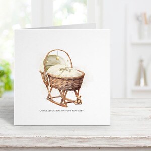 Carte personnalisée pour les nouveaux parents, carte de célébration rose ou jaune, carte personnalisée pour les nouveaux parents, carte avec cadre