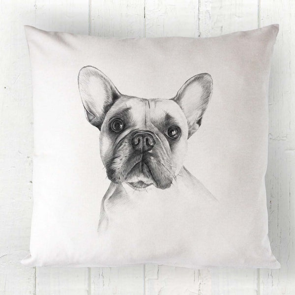 Housse de coussin bouledogue français amoureux des animaux de compagnie, idée de cadeau de décoration pour les amoureux des animaux de compagnie, personnalisez ce cadeau d'oreiller