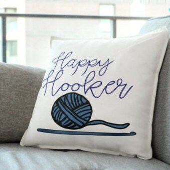 Crochet Pillow, Support A Hooker Donate Yarn, Crochet Gift, Crocheting  Gifts, Gift For Crochet, Crochet Gift For Her, CRO264F12
