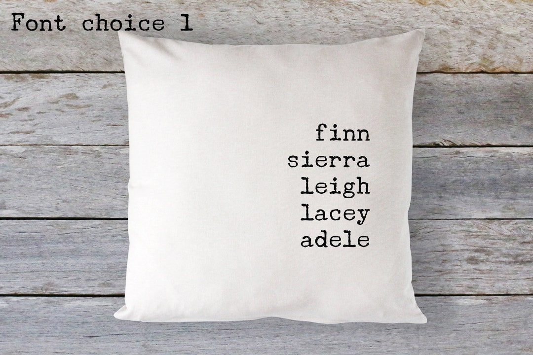 Buy Personalized Family Name Throw Pillow Cover, 16 X 16 Cushion Cover